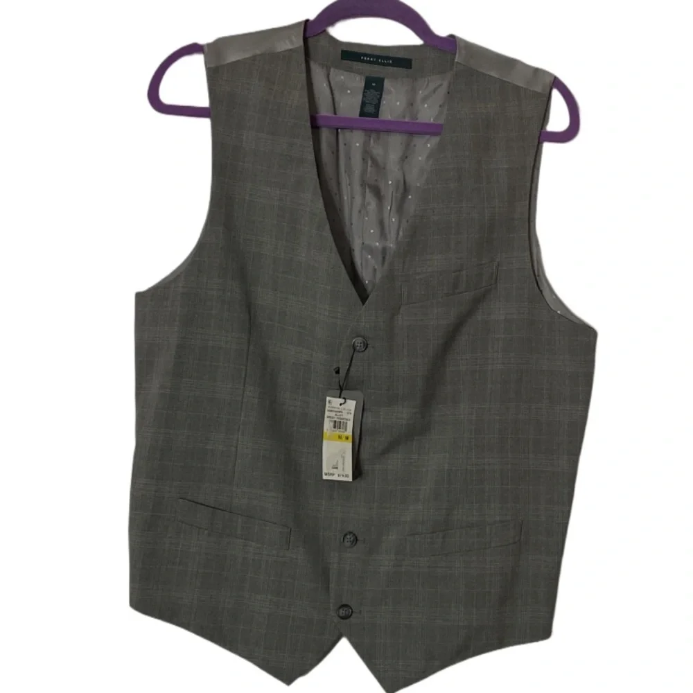 NWT Perry Ellis Gray Suit Vest